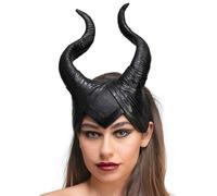 Struts Womens Deluxe Maleficent Style Black Headpiece with Horns