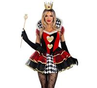 Struts Womens Deluxe Queen of Hearts Costume (Large (UK 12-14))