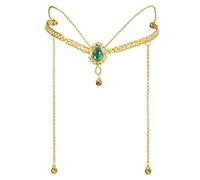 Struts Womens Fantasy Elf Princess Green Jewel Crown Headpiece