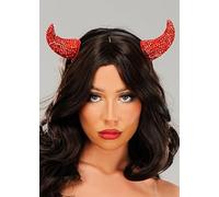Struts Womens Halloween Deluxe Red Diamante Devil Horns
