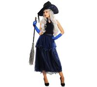 Struts Womens Halloween Navy Blue Moonlight Witch Costume (Medium (UK 12-14))