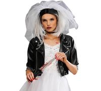 Struts Womens Petite Bride of Chucky Style Black Jacket