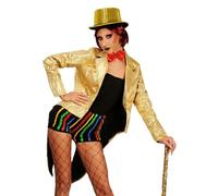 Struts Womens Rocky Horror Columbia Style Gold Sequin Tailcoat