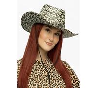 Struts Womens Shania Twain Style Leopard Print Cowboy Hat