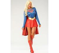 Struts Womens Supergirl Fancy Dress Superhero Costume (Small (UK 8-10))