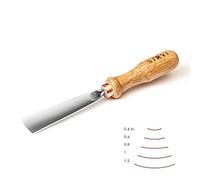 Stryi Wood Carving Gouge 1.2 Inch Blade #5 - Slight Bent Radial Profile, Half-Round Chisel, Woodworking Hand Gouge, Carbon Steel Blade, Wood carving Tools For Hard and Soft Woods G530