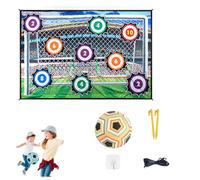 Stryka Skillzone-Football Accuracy Target Game, Indoor & Outdoor Soccer Training Toy with Foldable Mat Goals & Ball for Kids Ages 6-12, Develops Hand-Eye Coordination (A*1)