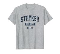 Stryker Ohio OH Vintage Sports Established Navy Design T-Shirt