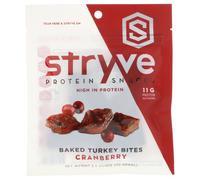 Stryve Foods, Protein Snacks, Baked Turkey Bites, Cranberry, 2.5 oz (70 g)