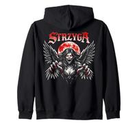 Strzyga Polish Folklore Horror Creature Design Zip Hoodie