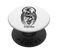 Strzyga Slavic Vampire Demon Gothic Witch Art PopSockets Adhesive PopGrip