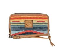 STS Ranchwear Women's Chaynee Valley Serape Kacy Organizer-Leather Wrist Strap, 32 Card Slots, Secure Zip Closure, Multi, Multi, One Size, Chaynee Valley Serape Kacy Organizer - Leather Wrist Strap