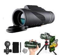 STScope 360 Monocular - 40x60 High Power Monocular Telescope with Phone Adapter, Tripod & Hand Strap, BAK4 Prism for Bird Watching, Camping, Travel & Low-Light Viewing(Black,40x60)