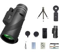 Stscope 360 Monocular,Monoculars for Adults Long Range with Phone Adapter & Tripod Portable,High Power Stethoscope 360 Monocular for Bird Watching, Camping, Travel & Low-Light Viewing(Black,40 * 60)