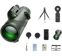 Stscope 360 Monocular,Monoculars for Adults Long Range with Phone Adapter & Tripod Portable,High Power Stethoscope 360 Monocular for Bird Watching, Camping, Travel & Low-Light Viewing(Green,40 * 60)