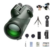 Stscope 360 Monocular Set,Stethoscope Telescope High Power for Adults Long Range with Mobile Phone Adapter & Tripod Stand, for Bird Watching Camping Stargazing Travelling Concert (Green, 80 * 100)