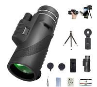 Stscope 360 Monocular Set,Stethoscope Telescope High Power for Adults Long Range with Mobile Phone Adapter & Tripod Stand, for Bird Watching Camping Stargazing Travelling Concert (Black, 80 * 100)