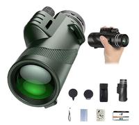 Stscope 360 Monocular, Stethoscope High Powered Telescope for Adults Long Range, Portable Night Vision Monocular with Smartphone Adapter & Tripod for Stargazing Hunting Hiking(Green,40 * 60-Basic)