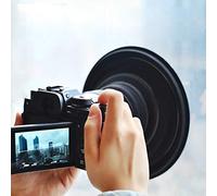 STSEETOP 70-90mm Camera Lens Hood Collapsible Reversible Filter Thread Rubber DSLR Lens Cap Shade