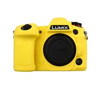 STSEETOP Camera Case for Panasonic LUMIX G9 - Protective Silicone DSLR Skin Cover, Detachable Cage, Shockproof, Dustproof (Yellow)