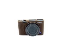 STSEETOP Camera Case for Sony RX100 VII RX100 M7 - Protective Silicone DSLR Skin Cover, Detachable Cage, Shockproof, Dustproof (Brown Without Lens Cover)
