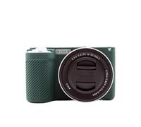 STSEETOP Camera Case for Sony ZV-E10 II - Protective Silicone DSLR Skin Cover, Detachable Cage, Shockproof, Dustproof (Deep Green)
