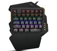 Stsmcl Keyboard Cable Single-Hand Colorful and Tricolor Backlight Non-Mechanical Eating Chicken Game Keyboard Mobile Computer Universal