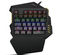 Stsmcl Keyboard Cable Single-Hand Colorful and Tricolor Backlight Non-Mechanical Eating Chicken Game Keyboard Mobile Computer Universal