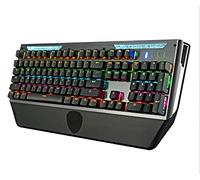 Stsmcl Keyboard Plug-in Blue-Shaped Wired Metal Panel with Tray Competition 26 Key no Training Professional Game Real Mechanical Keyboard