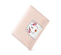 Stsmcl Wallet Female Short Wallet Wild Small Fresh Cute Three-fold Wallet Korean Version of The Card Cassette Wallet New Student Wallet (Color : A)