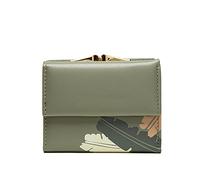 Stsmcl Wallet Minimalist Wallet Female Short Paragraph Japan and South Korea New Student Wallet raw Three More Multi-Function Clip Wallet (Color : D)