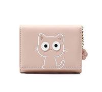 Stsmcl Wallet New Cartoon Cute Wallet Female Short PU 30% Student Girl Small Bag Skin Clip Female Pottery Package (Color : Pink)