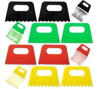 STSTR 8pcs Paint Scraper Kits, 4 Styles Plastic Scraping Tools for Oil Painting, Reusable Texture Art Painting Supplies Playful Putty for Drawing, DIY Crafting - 4 Colors