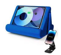Sttargxing Universal Multi-Angle Tablet Holder - Soft Pad Stand with Net Pocket & Random Color Stands for Lap, Knee, Sofa and Bed Phone Pad Stands(Blue)