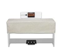 STTC Piano Keyboard Dust Cover, PU Leather Protection Universal 88 Keys Electronic Keyboard Cover Dustproof Protector Cover with Book-stand Opening,White