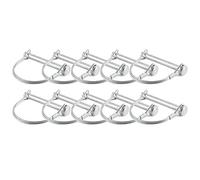 Sttejlbho 10Pcs Wire Lock Pin, 5/16 Inch Shaft Locking Pin Hitch Pin with Round Arch Wire Retainer for Farm Trailers Lawn Garden