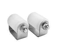 Sttejlbho 2Pcs Slide Gate Guide Roller 3 Inches Hard Nylon Sliding Rolling Gates Guider Heavy Duty Ball Bearing Side Roller