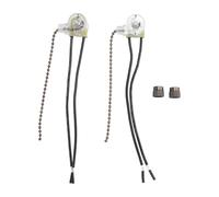 Sttejlbho Ceiling Fan Light Switch ZE-109 Two-Wire Light Switch with Pull Cords for Ceiling Light Fans Lamps 2Pcs Bronze
