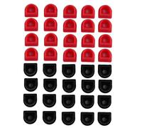 Stthherk 40 PCS Waterproof Solid Line Plug Cable Red Black Fixed Plug 50A Material Cable Protection Fixed Plug Terminals