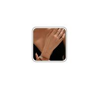 Sttiafay Boho Pearl Finger Ring Bracelet Gold Pearl Hand Chain Bracelet Gold Slave Finger Bracelet Pearl Bead Wrist Ring Bracelet Bead Bracelet Chain Jewelry for Women, L, Zinc, no gemstone
