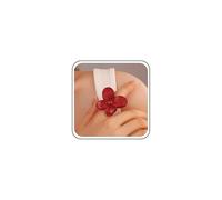 Sttiafay Large Butterfly Rings Big Colorful Resin Rings Acrylic Chunky Wide Band Ring Red Statement Butterfly Glitter Ring Jewelry for Women, Zinc, No Gemstone