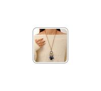 Sttiafay Leather Suede Long Tassel Necklace Long Sweater Pendant Necklace Tribe Black Red Fringe Leather Sweater Tassel Chain Gold Leaf Pendant Necklaces, Zinc, No Gemstone