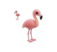 Sttlejura DIY Bird Beading Kit, 3D Beaded Animal Craft Set with Colourful Embroidery Beads and Instructions for Handmade Desk Decor Gift for Craft Lovers (Flamingo)