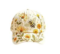 Sttlejura Garden Morning Baseball Cap, 2026 Limited Edition Botanical Floral Adjustable Polyester Hat for Outfits Gardening and Casual Wear Lightweight Breathable Hat Unisex (Bees)