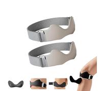 Sttlejura Silicone V-Shaped Knee Support Strap - Breathable Gel Patella Band with Anti-Slip Design & Adjustable Compression for Running, Sports & Active Lifestyles (1pair) (Gray)