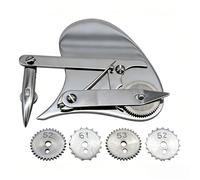 Sttlejura Vintage Precision Dotting Pen Set, Mechanical Gear Train Ruling Pen With 4 Interchangeable Wheels for Technical Drawing, Architecture, Design and Drafting The Blueprint Drafting Tool (B)