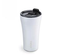 Sttoke Leakproof Ceramic Reusable Coffee Cup 12 oz - Angel White