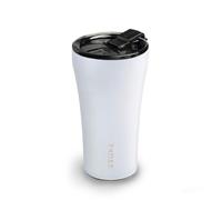 Sttoke Leakproof Ceramic Reusable Coffee Cup 12 oz - Angel White