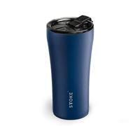 Sttoke Leakproof Ceramic Reusable Coffee Cup 16 oz - Magnetic Blue, 6.96 inch Height