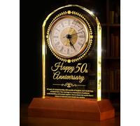 Sttokilly 50th Wedding Anniversary Crystal Clock Gifts
